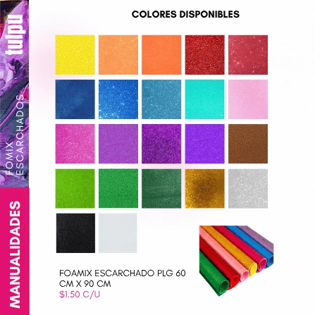 Página 80 del catálogo; incluye Foamix escarchado PLG 60 CM x 90 CM