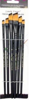 Set de pinceles bicelados Lonely Finger 6 unidades