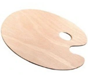 Paleta de pintura de madera